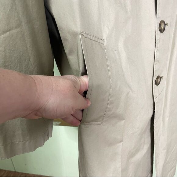 Lauren by Ralph Lauren Men's Mackintosh Trench Coat Lined Size 46R‎ - Picture 3 of 9